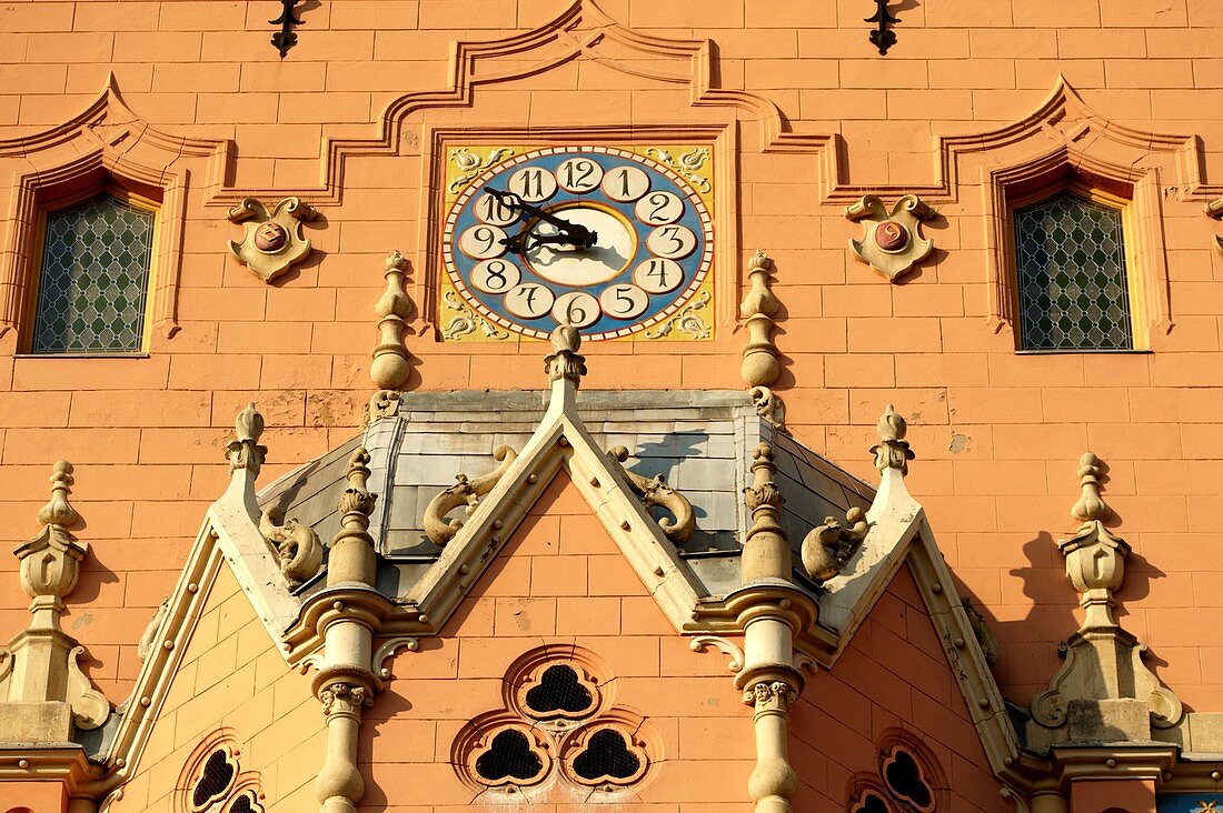 Art Nouveau Sezession City Hall designed by Lechner Ödön with Zolnay tiles, Hungary Kecskemét