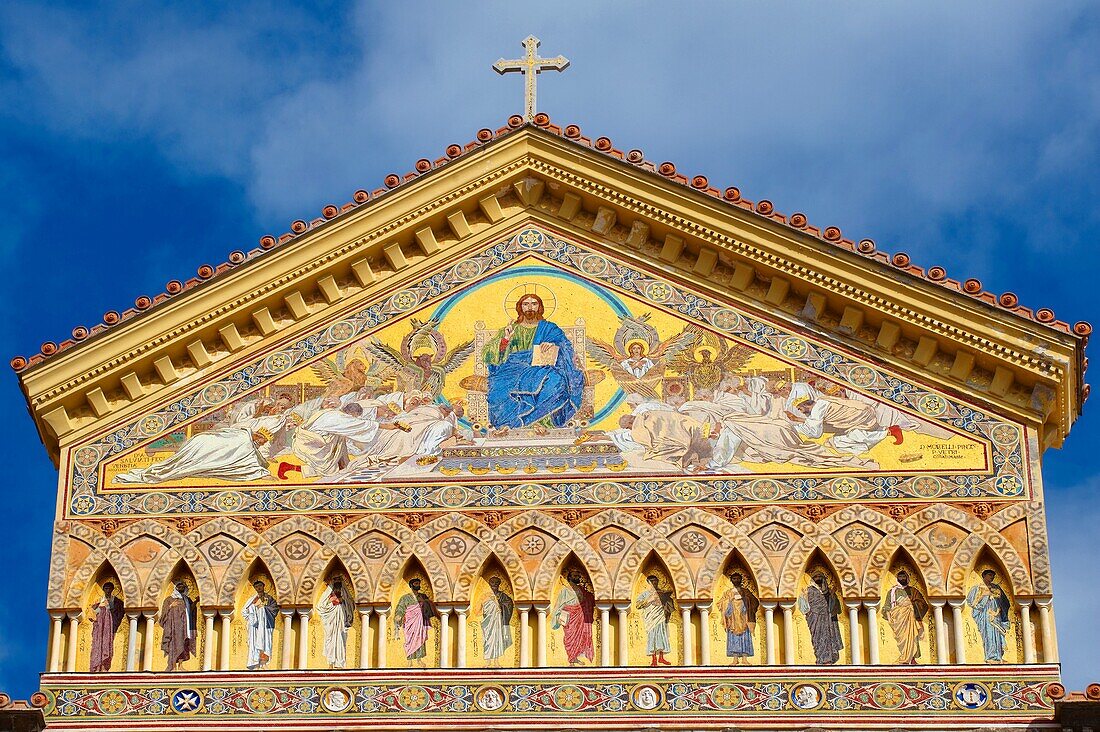 The front of the Amalfi Cathedral, Italy