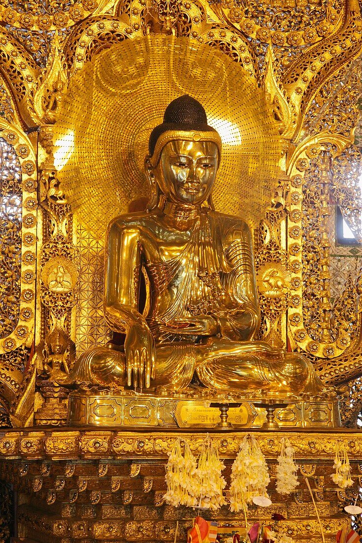Myanmar, Burma, Yangon, Rangoon, Botataung Pagoda, Buddha statue