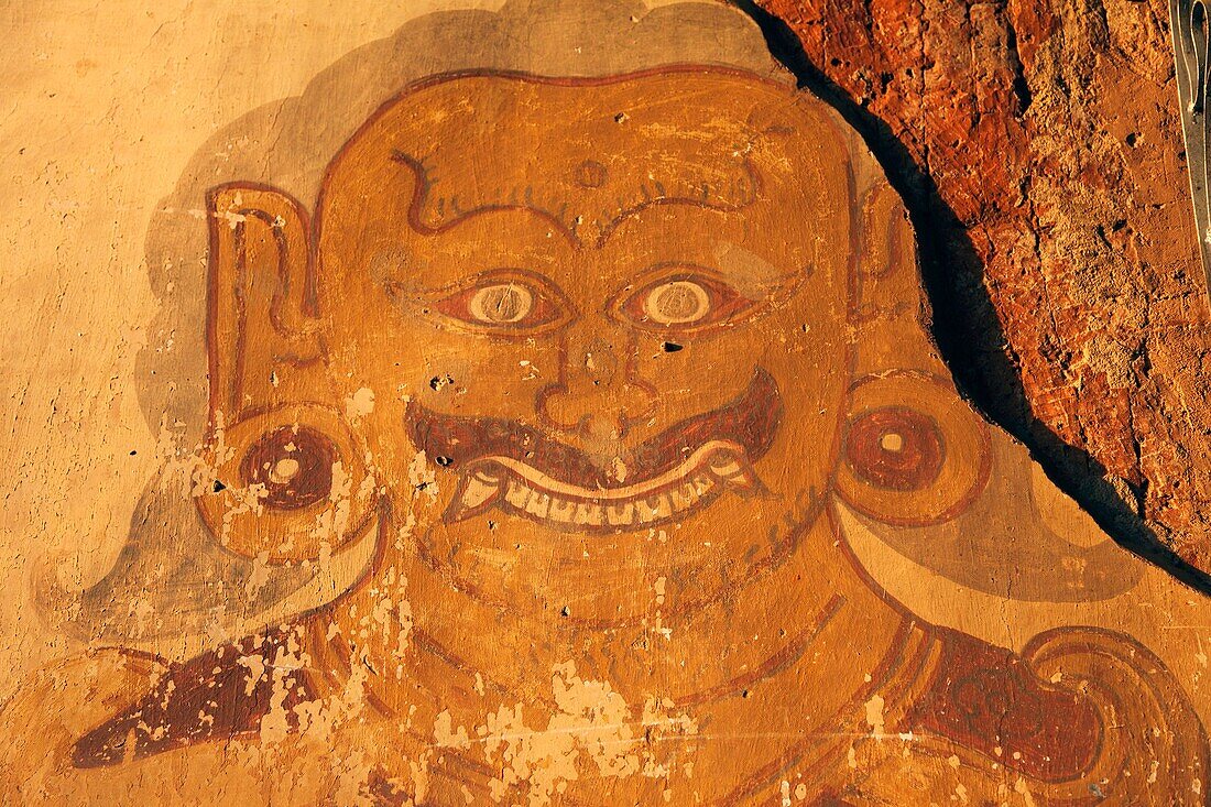 Myanmar, Burma, Bagan, Sulamani Temple, fresco, mural painting
