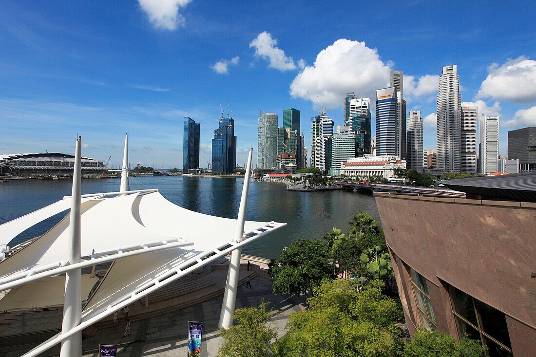 Singapore, Central Business District skyline seen from the Esplanade