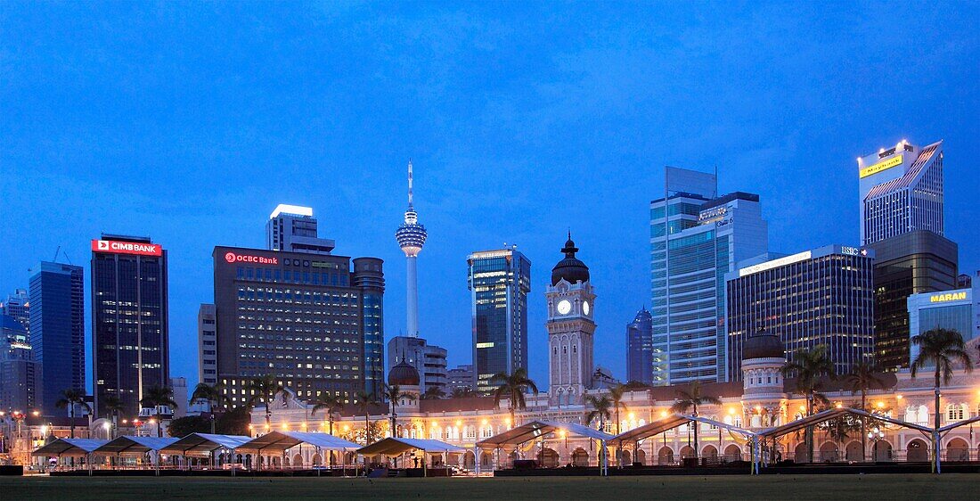 Malaysia, Kuala Lumpur, Independence Square, skyline, Sultan Abdul Samad Building