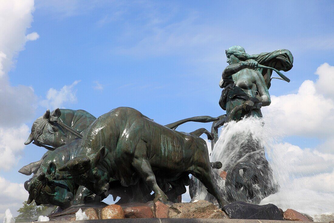 Denmark, Copenhagen, Gefion Fountain