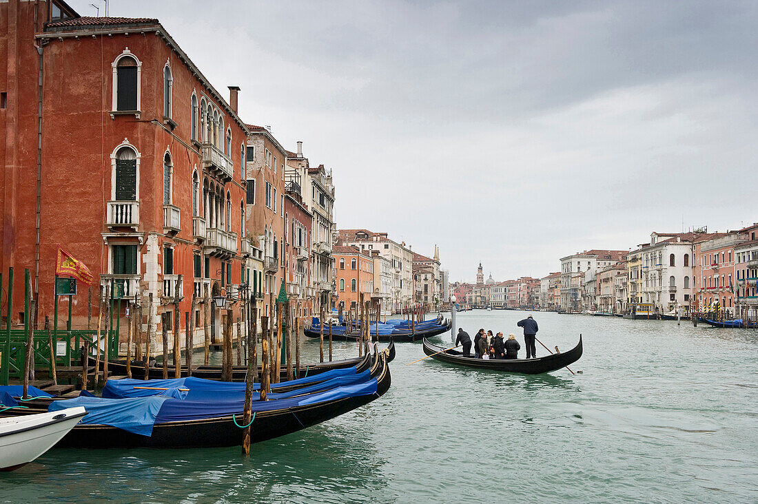 Gondola on Grand Canal, Venice, Veneto, Italy