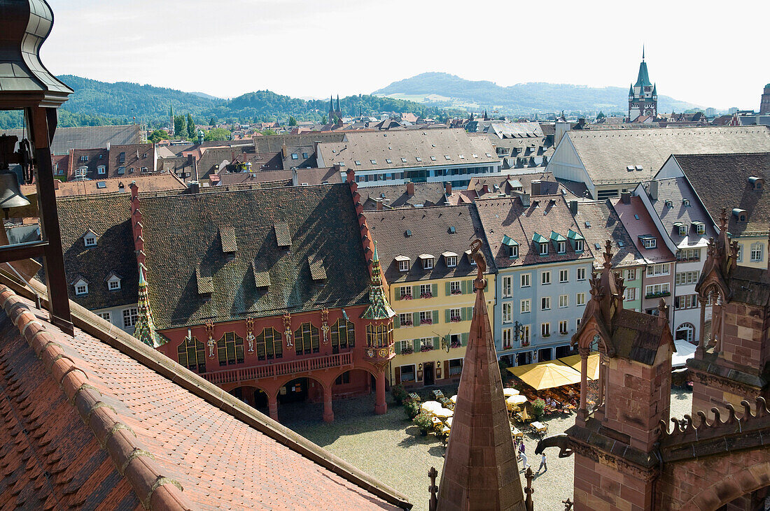 View over old town, Freiburg im Breisgau, Baden-Wurttemberg, Germany