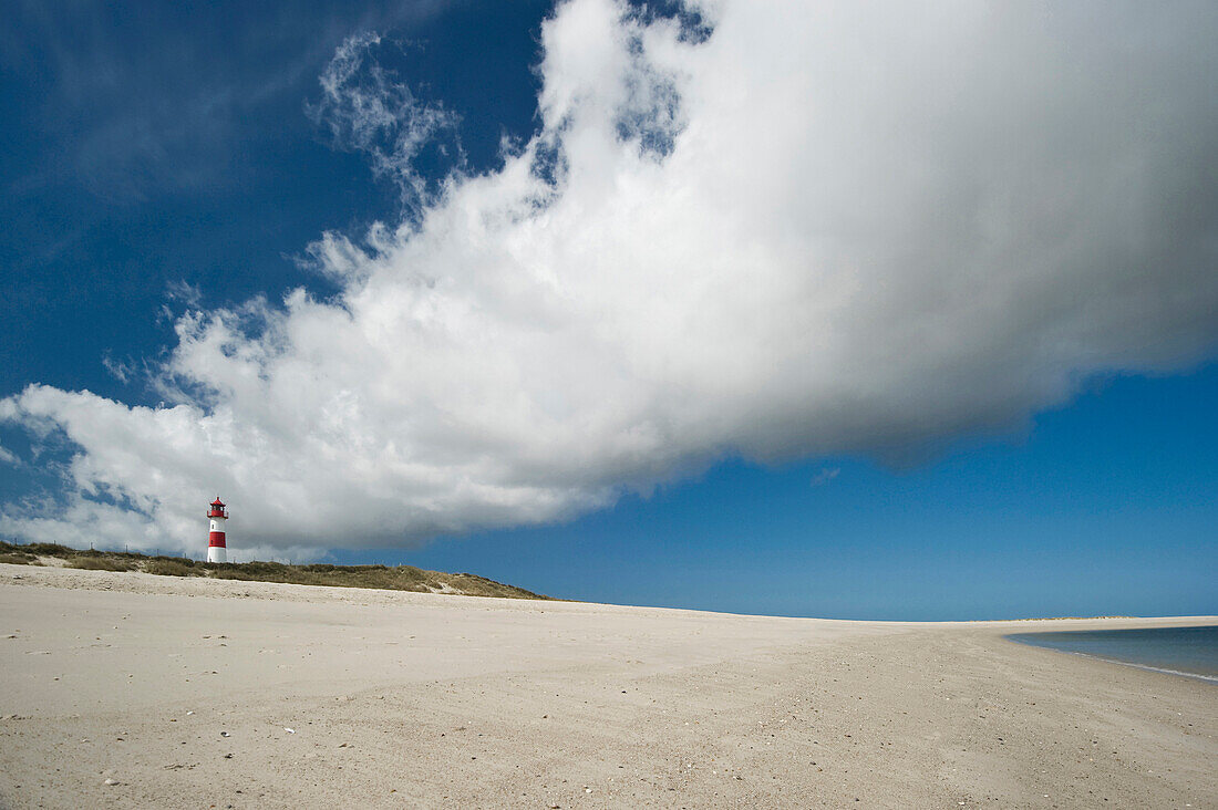 List-Ost lighthouse, Ellenbogen, List, Sylt, Schleswig-Holstein, Germany