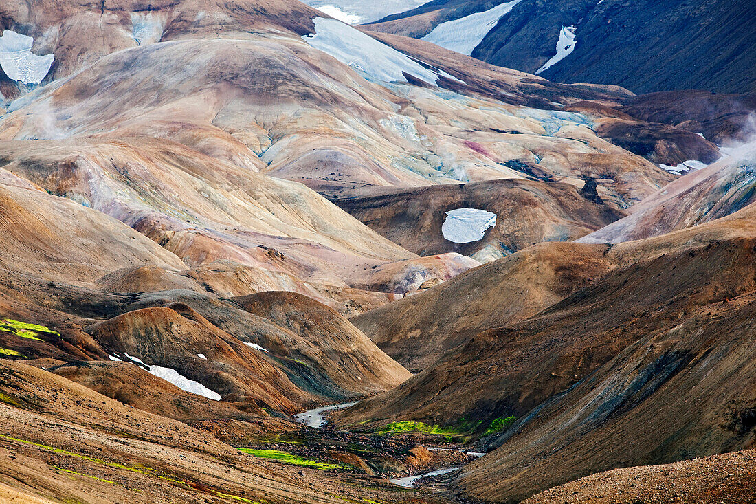 Kerlingarfjoll Mountains Situated near Route F35 From Kjolur, Highlands of Iceland, Europe