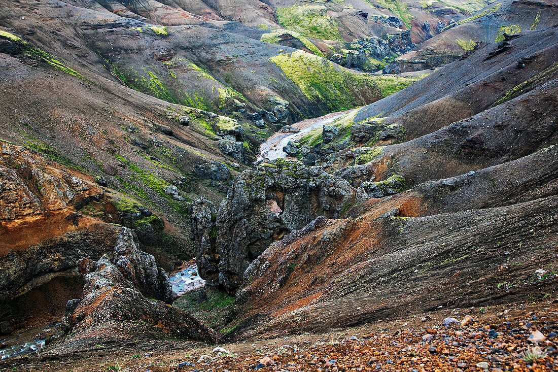 Kerlingarfjoll Mountains Situated near Route F35 From Kjolur, Highlands of Iceland, Europe