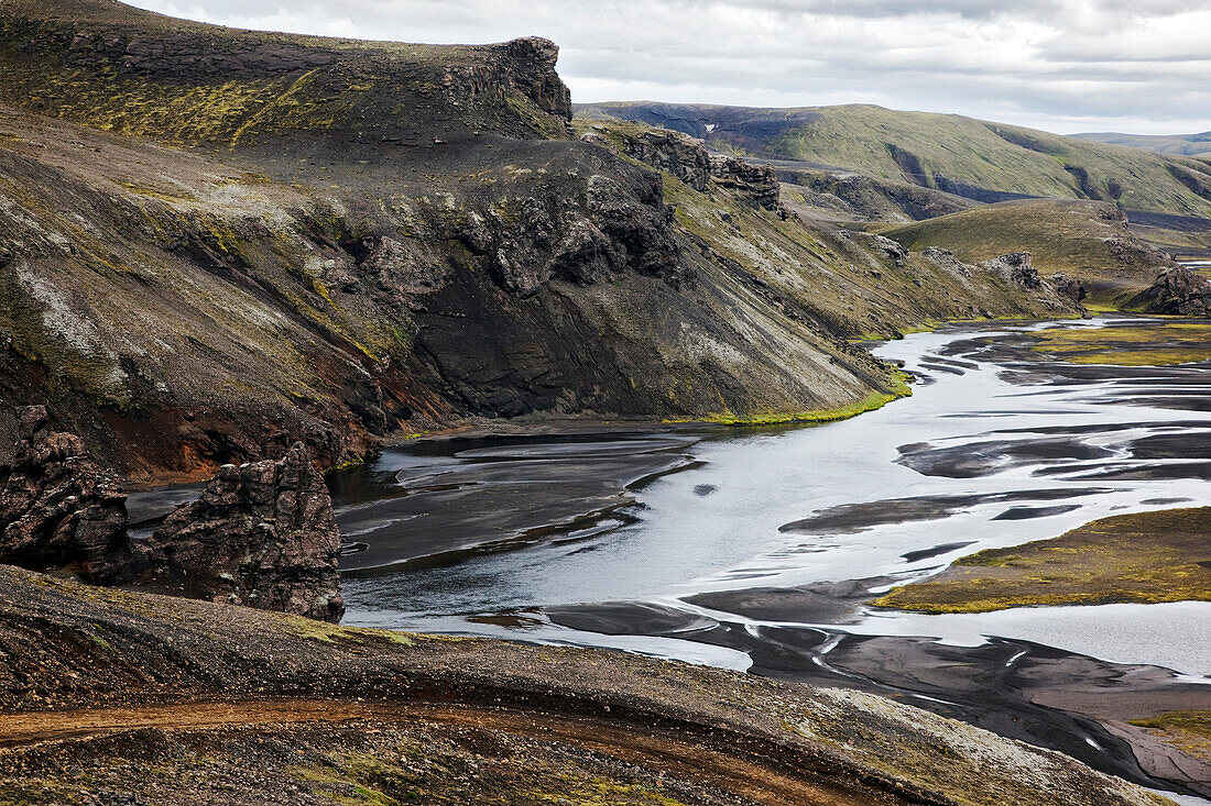 The Mountainous Region of Fjallabak, Which Encompasses the Landmannalaugar and Surrounding Areas, in the South of the Country. the 47, 000 Hectares of the Fjallabak Were Classed As a Nature Reserve in 1979, Highlands of Iceland, Europe