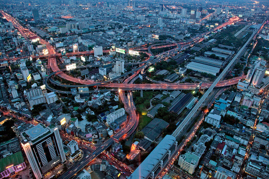 General View of the City From the Bayoke Tower, the Highest in the Capital (300 Meters), Bangkok, Thailand