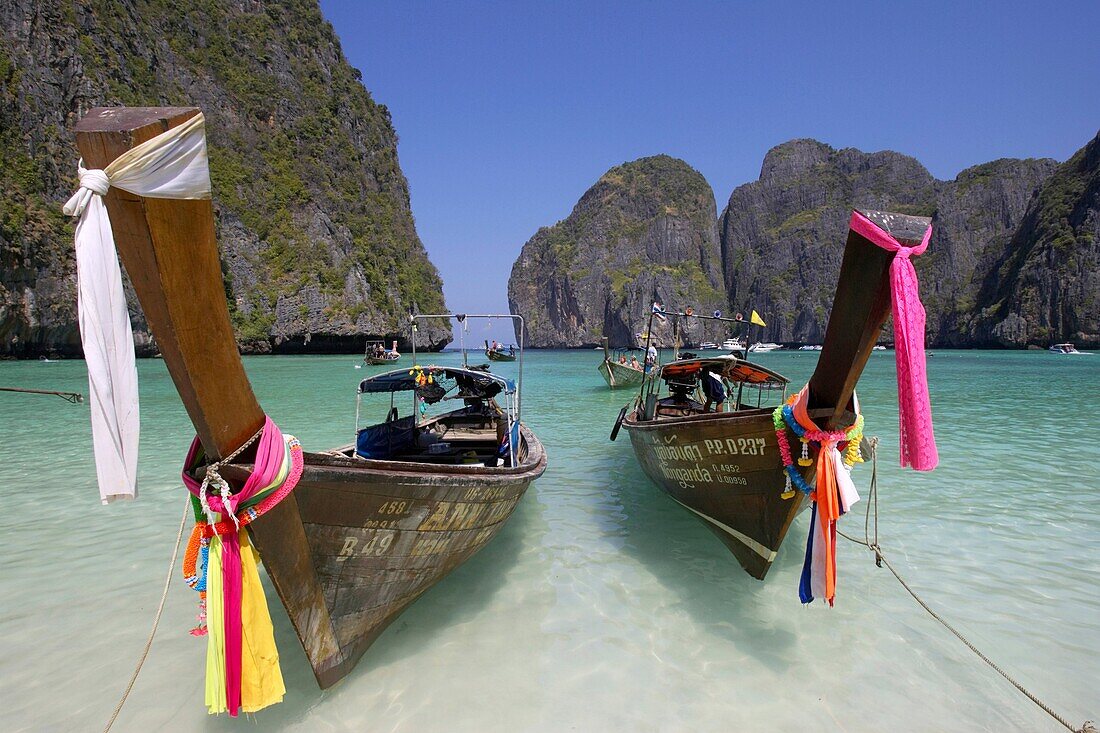 Long Tail Boats, Ko Phi Phi Leh Island, Thailand