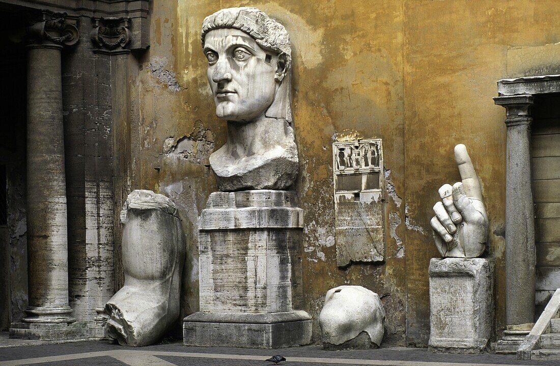 Italy, Lazio, Rome, Palazzo dei Conservatori, Costantine II statue
