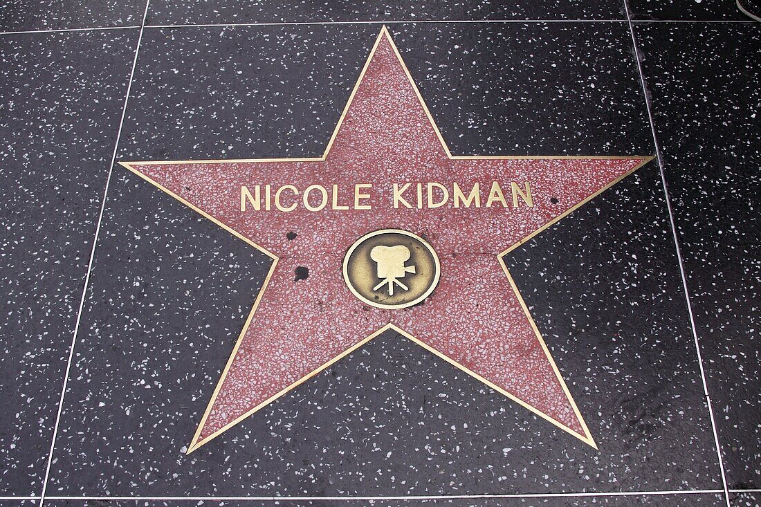 Walk of Fame, Hollywood, Nicole Kidman, Los Angeles, California, USA