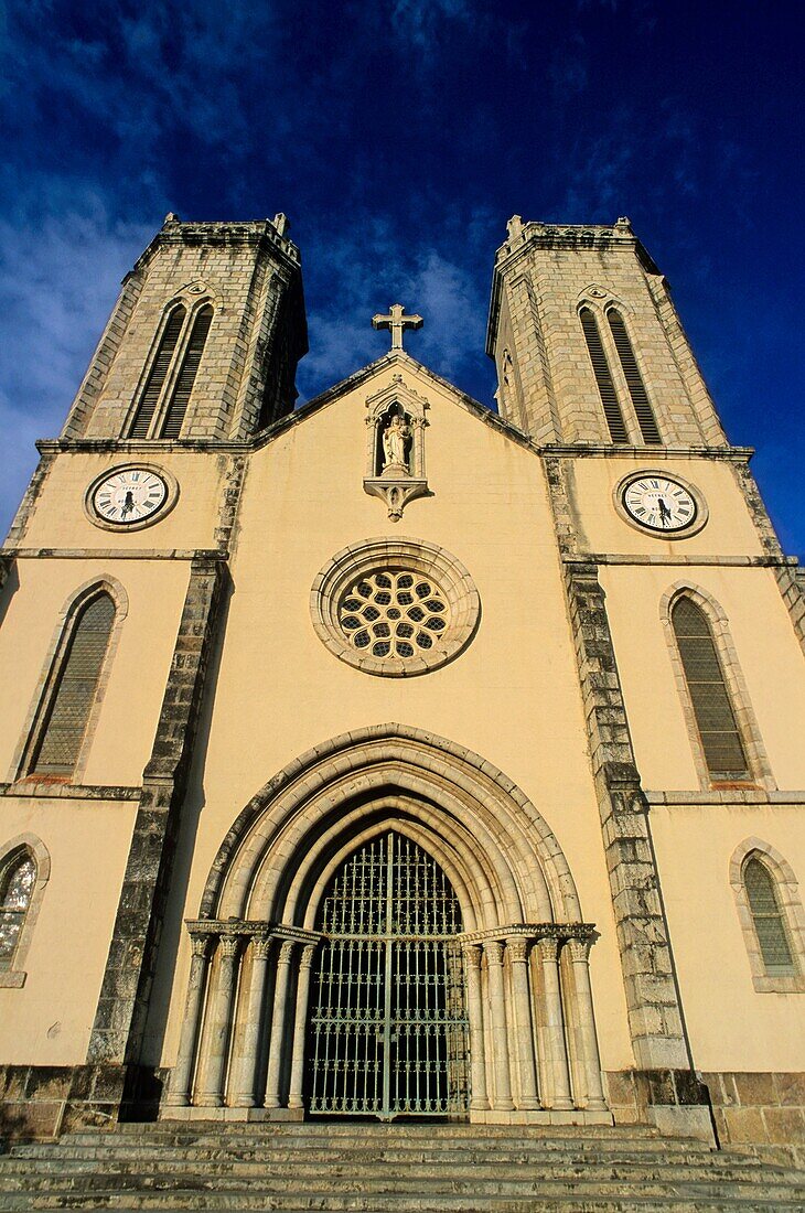 New caledonia noumea the saint joseph cathedral at sunset