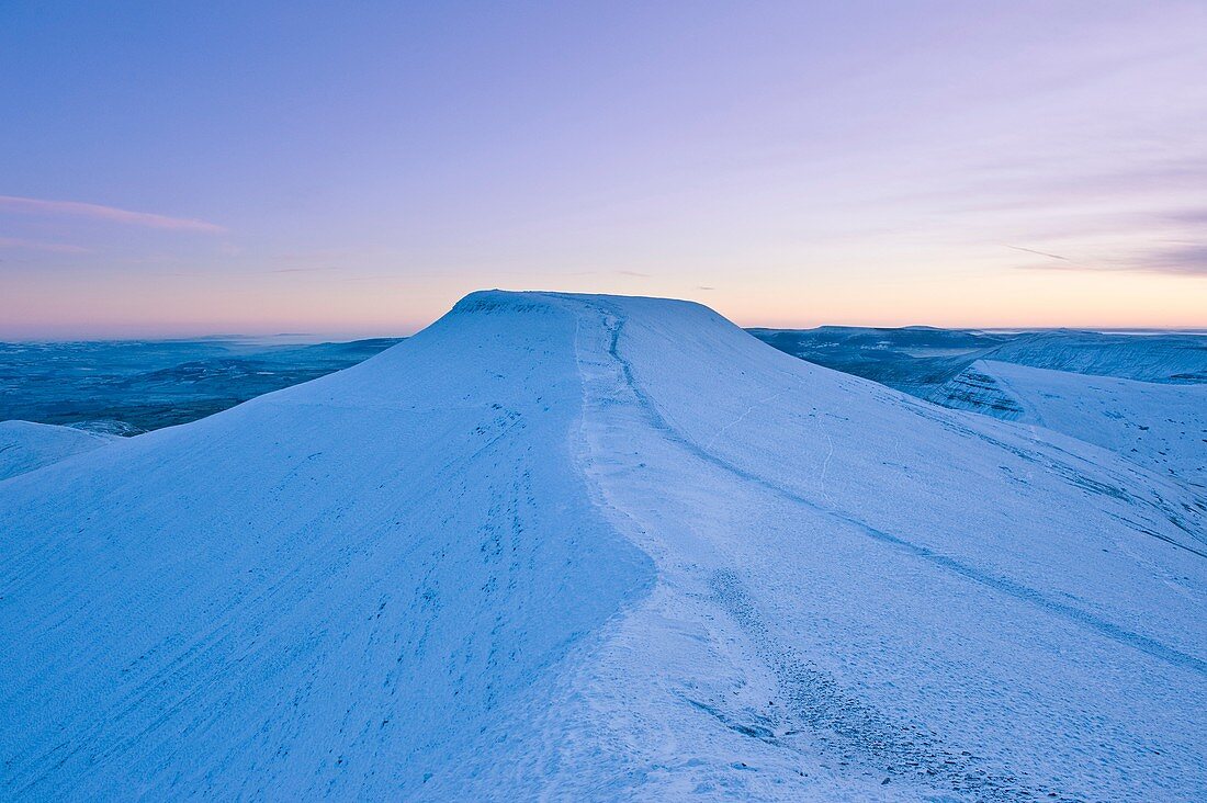 Pen Y Fan with winter snow, Brecon Beacons national park, Wales