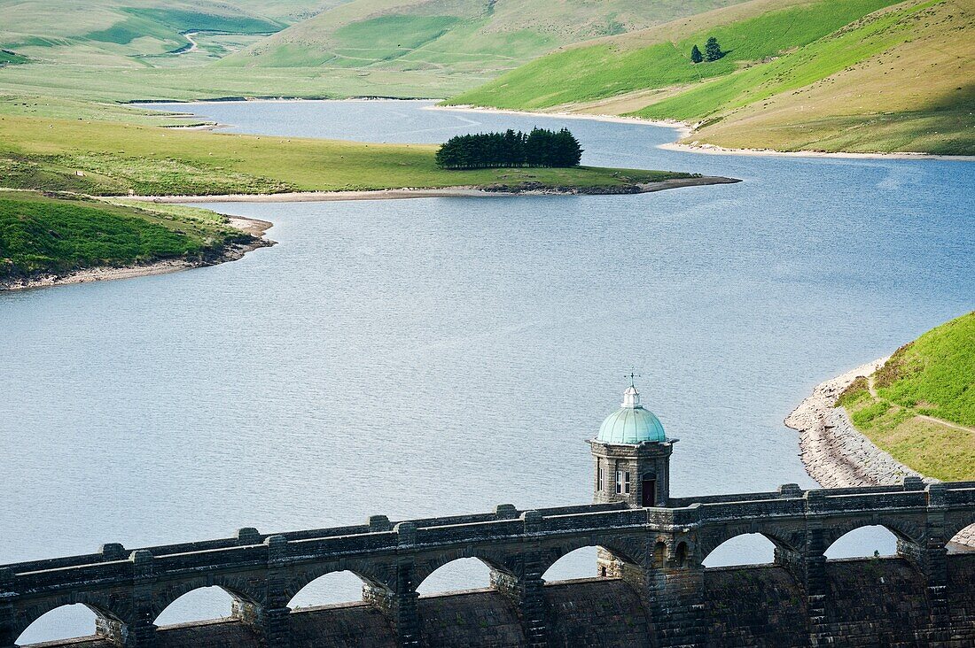 Craig Goch dam and reservoir, Eland Valley, Powys, Wales