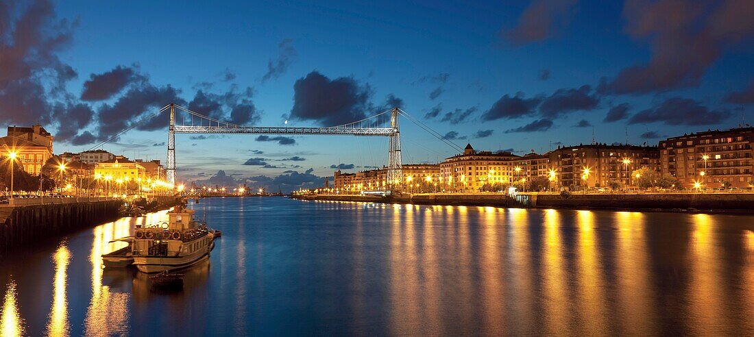Suspension Bridge in Portugalete, Bizkaia, Basque Country, Spain
