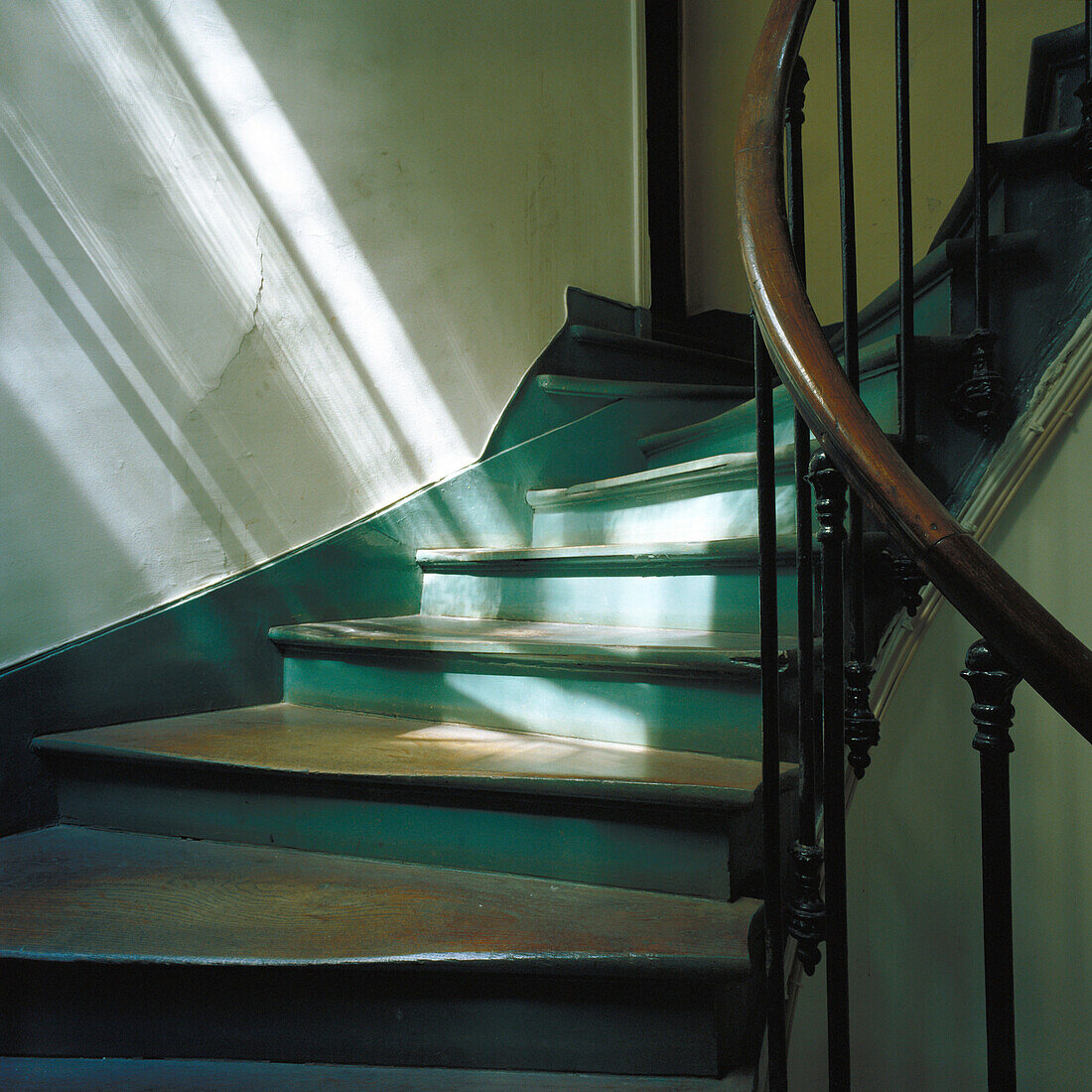 Staircase with light and shadows