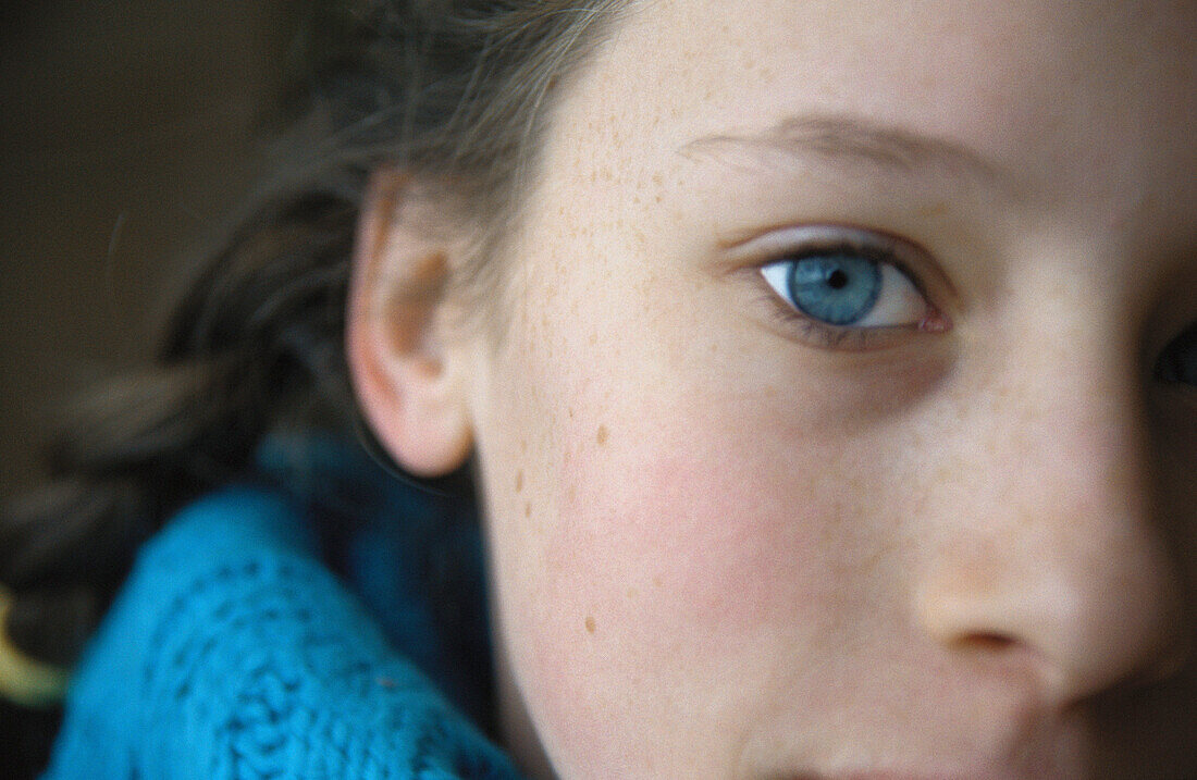 Girl looking at camera, close-up