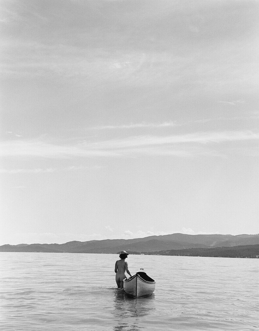 Nude With Canoe