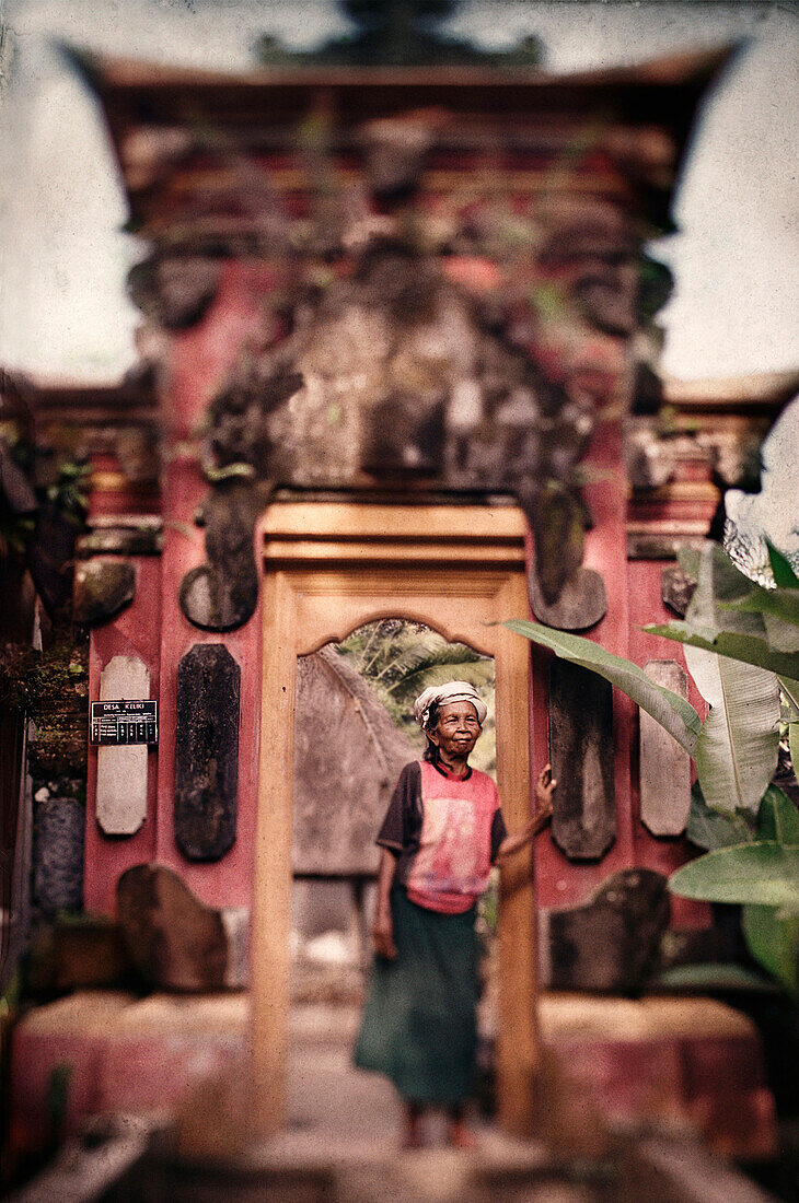 Woman at Temple Entrance, Bali