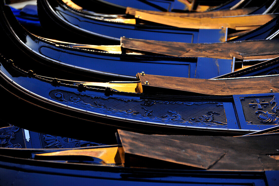 Four gondolas, Venice, Italy