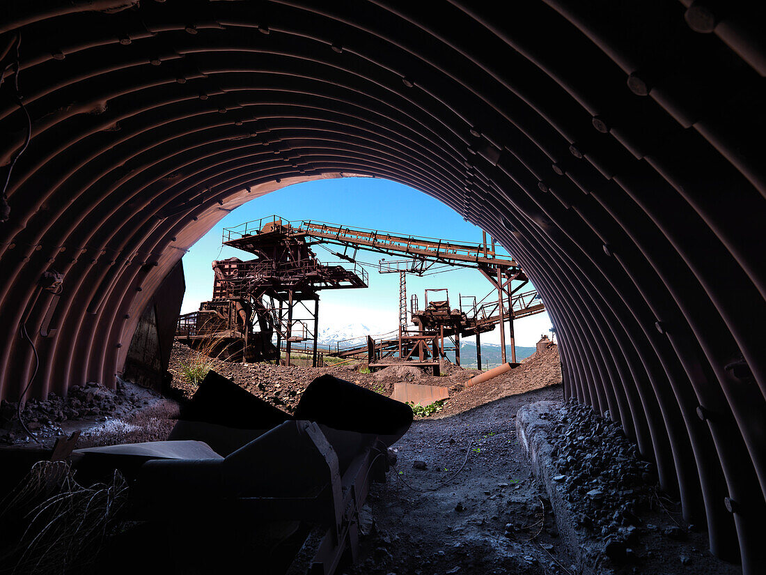 Old mining equipment, Minas de Alquife, Andalusia, Spain