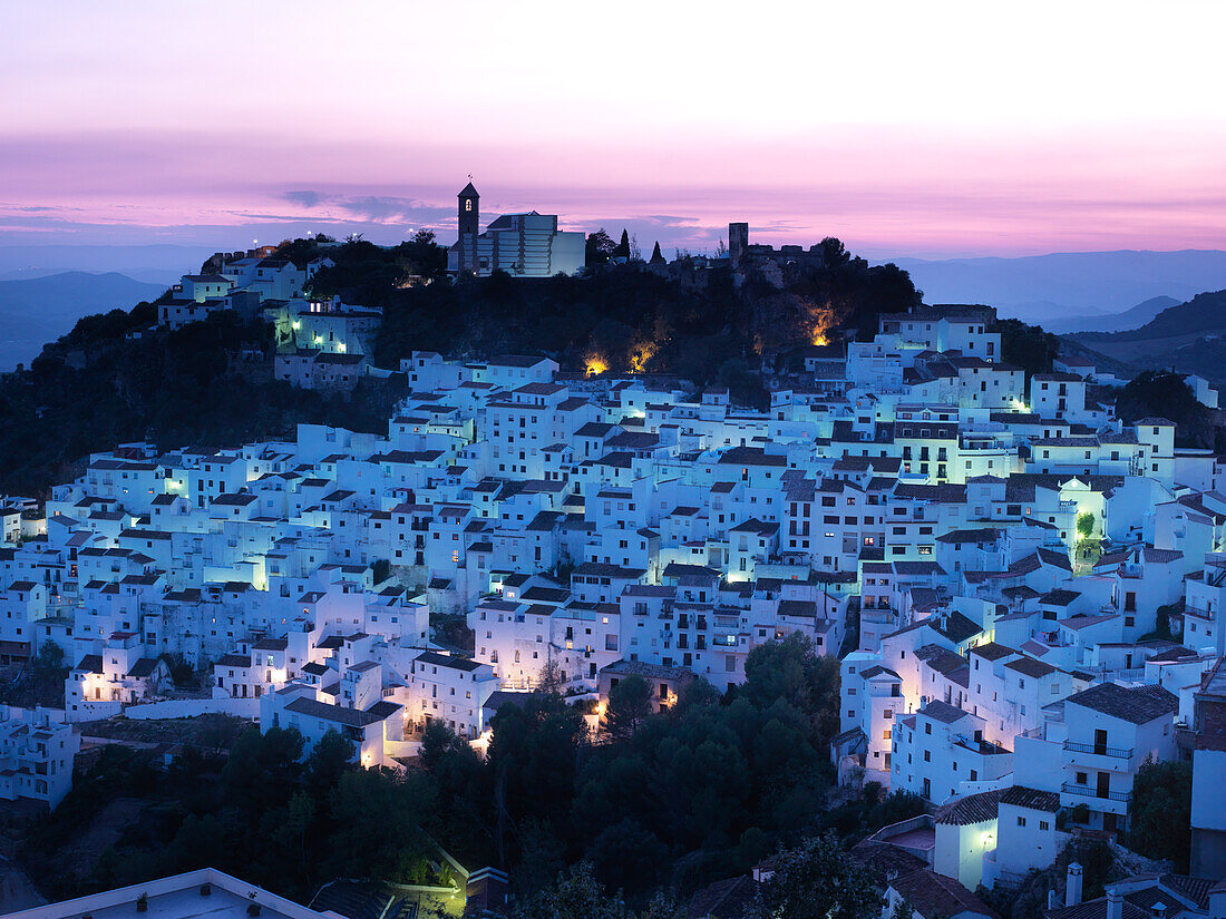 Andalusias white villages, Casares near Marbella, Andalusia, Spain