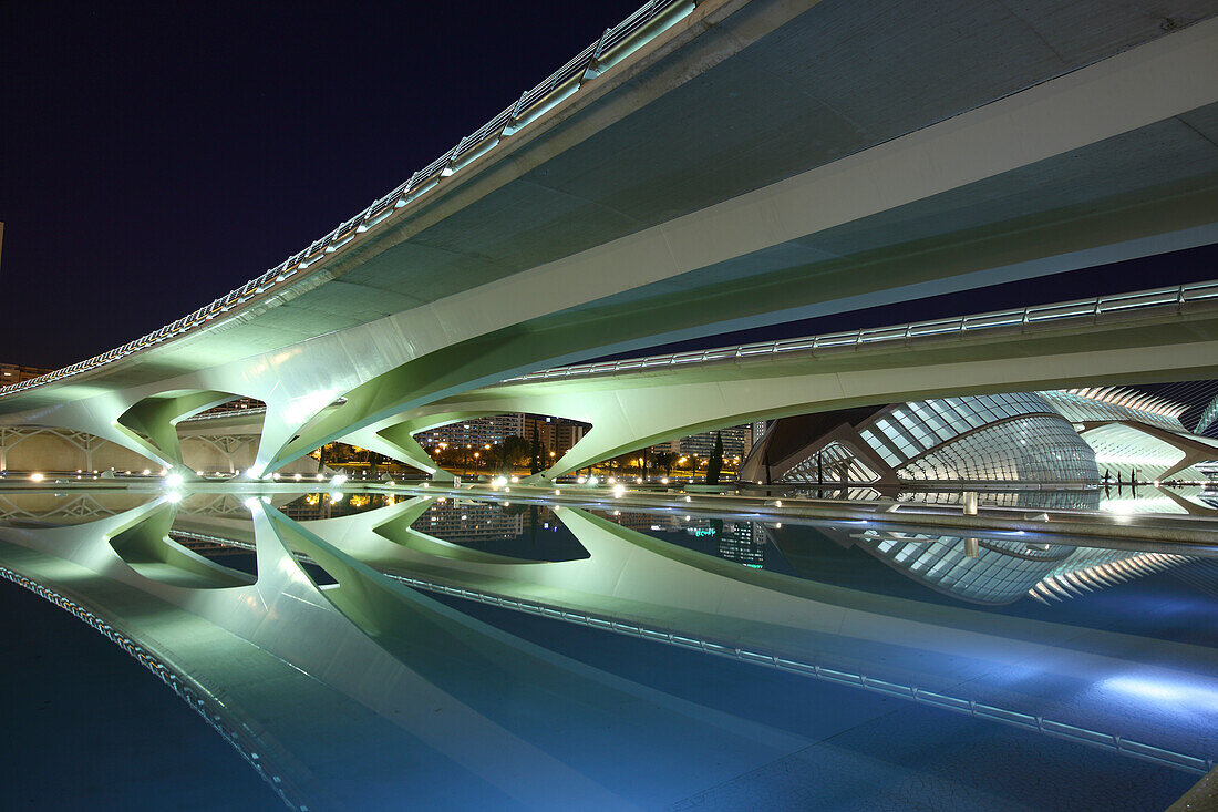 Stadt der Künste und Wissenschaften, Architekt Santiago Calatrava, Valencia, Spanien