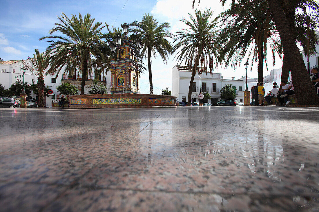Plaza de Españnia, Vejer de la Frontera, Andalusien, Spanien