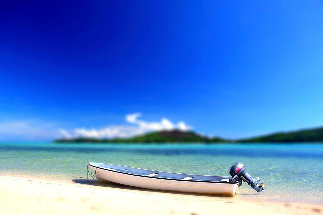 Beached Motorboat, Yaqeta Island, Fiji