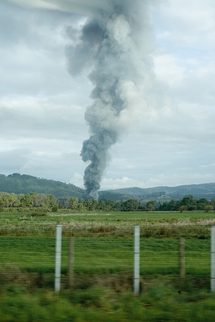 Smoke in countryside