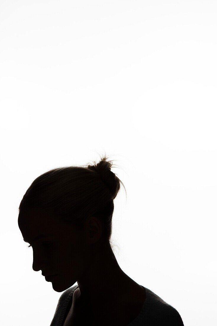 Young woman, silhouette