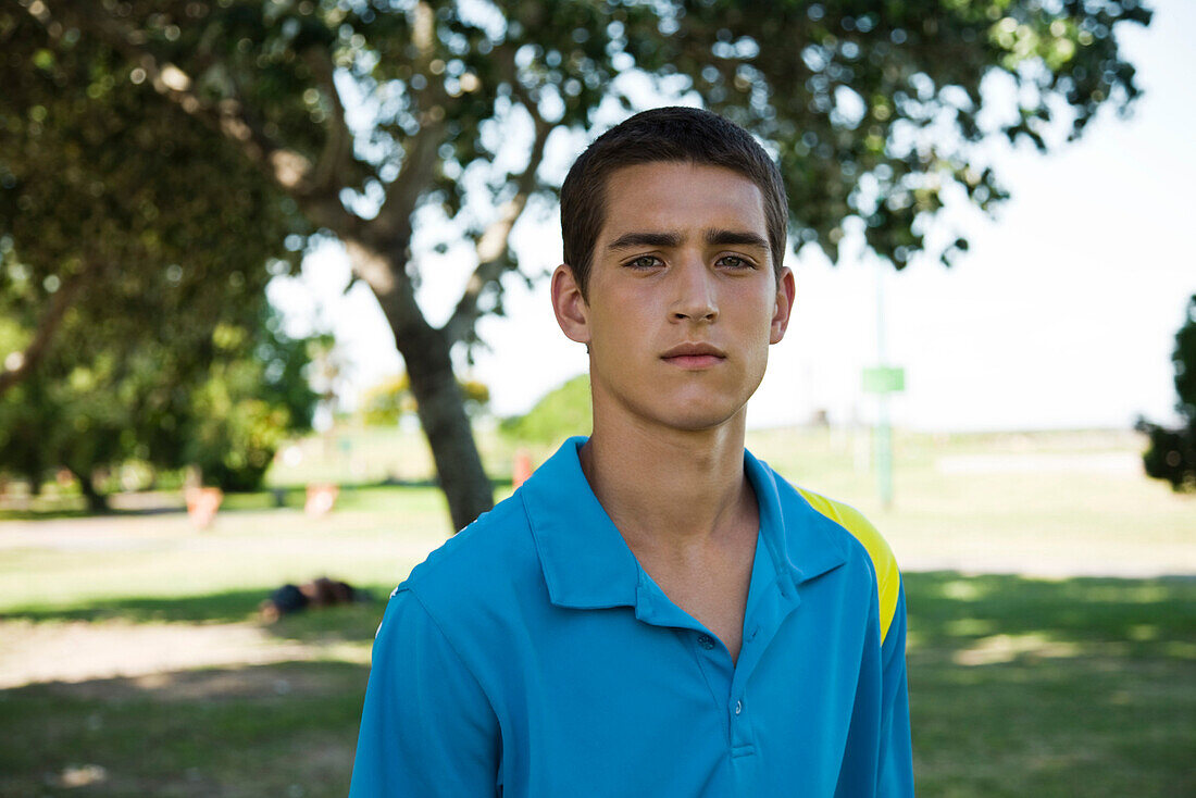 Young soccer player, portrait