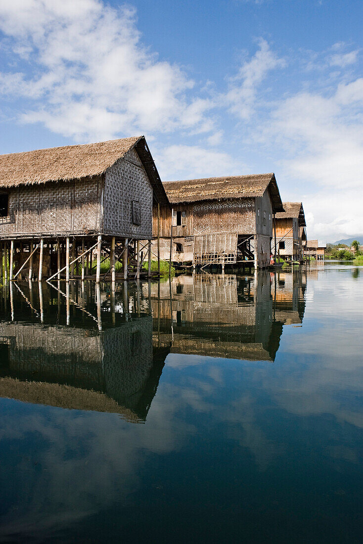 Stilt houses on Inle Lake, Myanmar