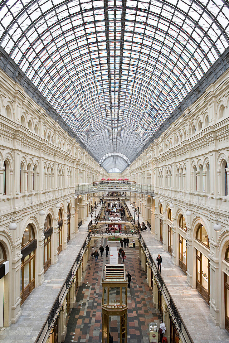 Inside of GUM department store, Moscow, Russia