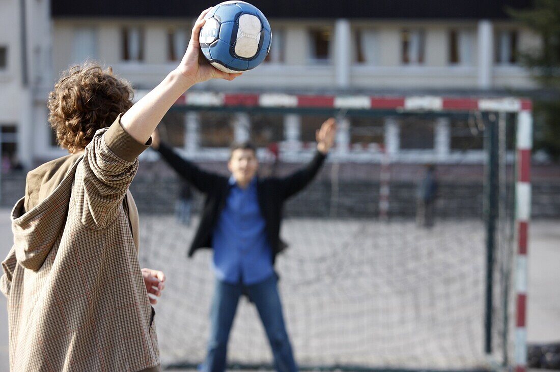 France, Boys playing hand ball