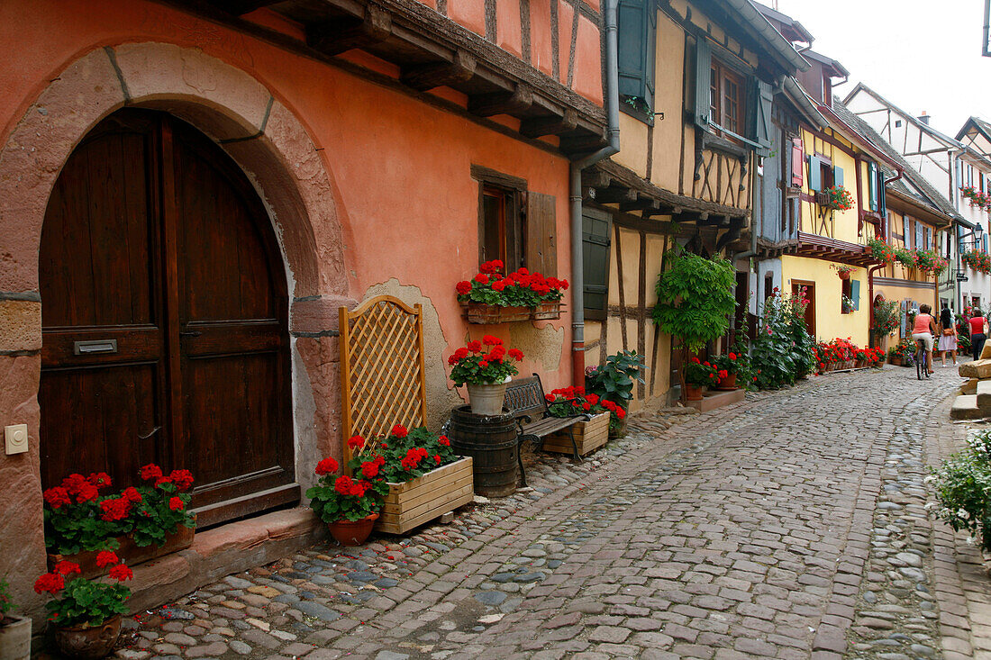France, Alsace, Haut-Rhin, Eguisheim, Rempart Sud street