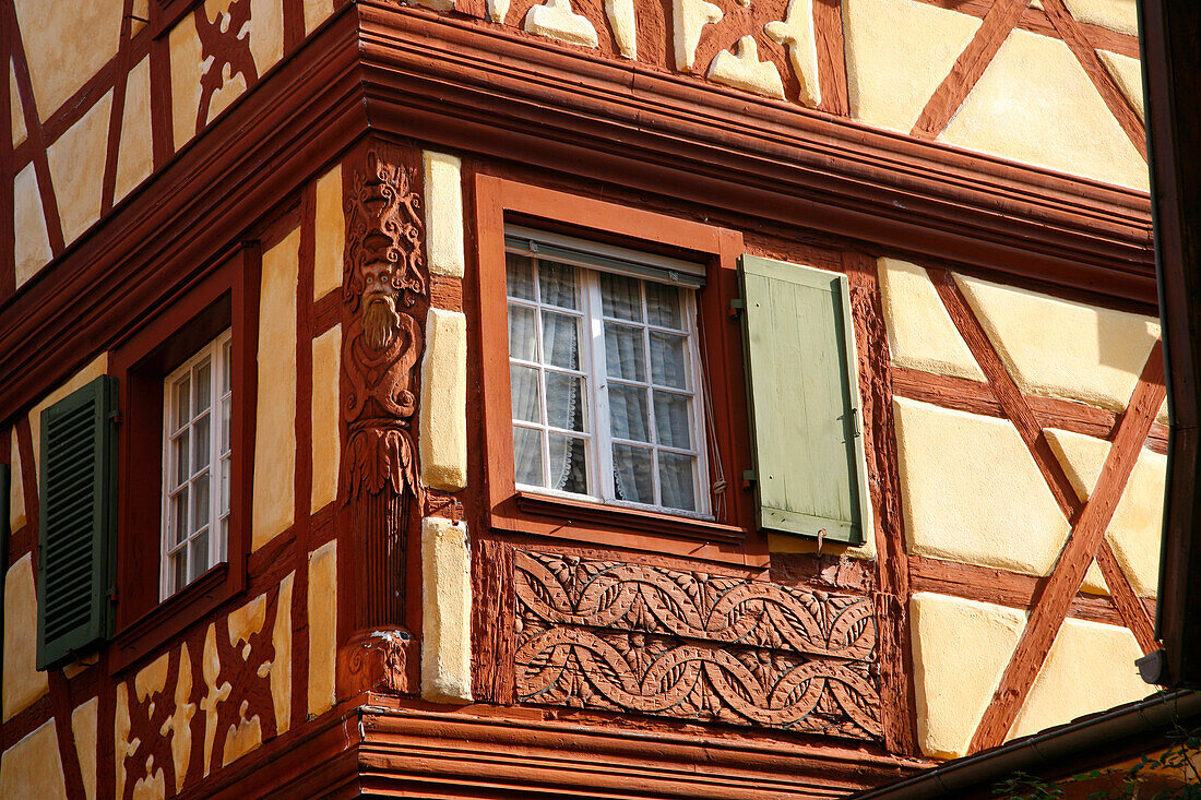 France, Alsace, Haut-Rhin, Kaysersberg, Pere Staub street, house from 1600