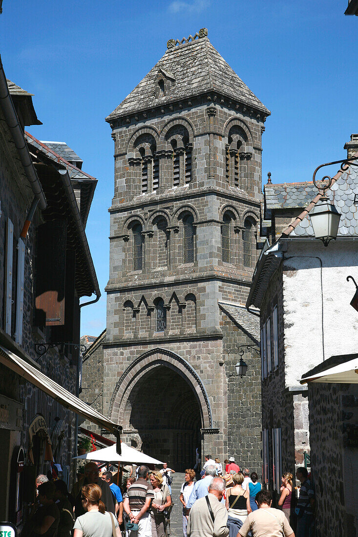 France, Auvergne, Cantal, Salers, saint Mathieu church (15th century)