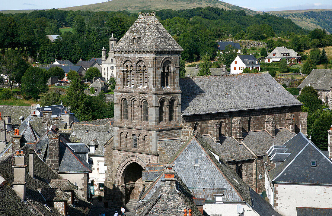 France, Auvergne, Cantal, Salers, Saint-Mathieu chuch (15th century)