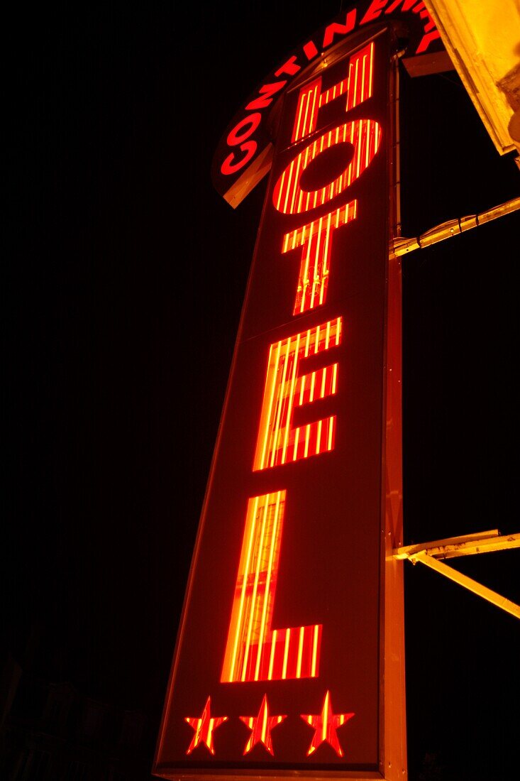 France, Reims, Hotel sign