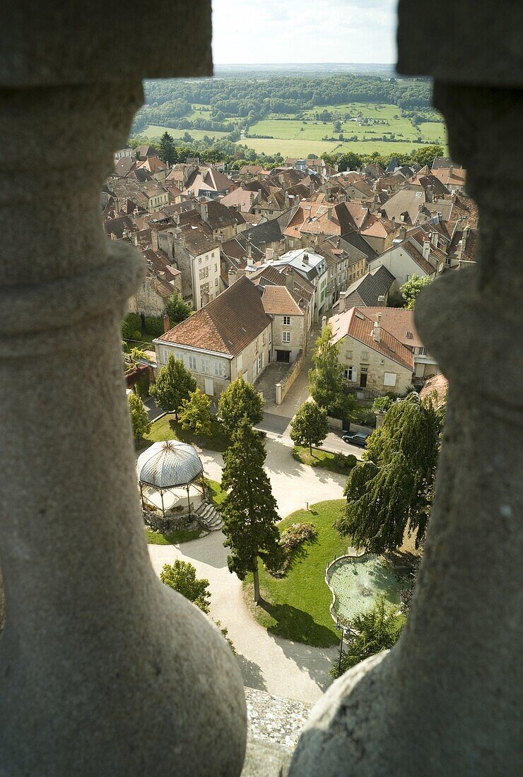 France, Champagne, Ardenne, Haute Marne, Langres view  from Saint-Mammes cathedral