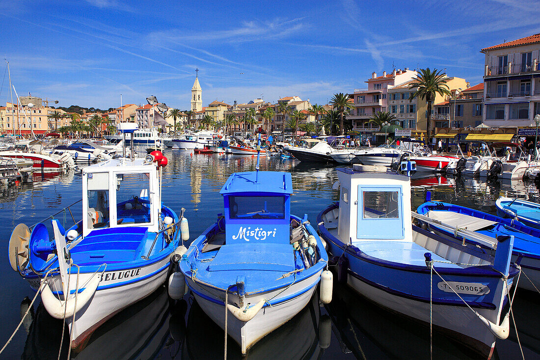 France, French Riviera, Var, Sanary, fishing harbor