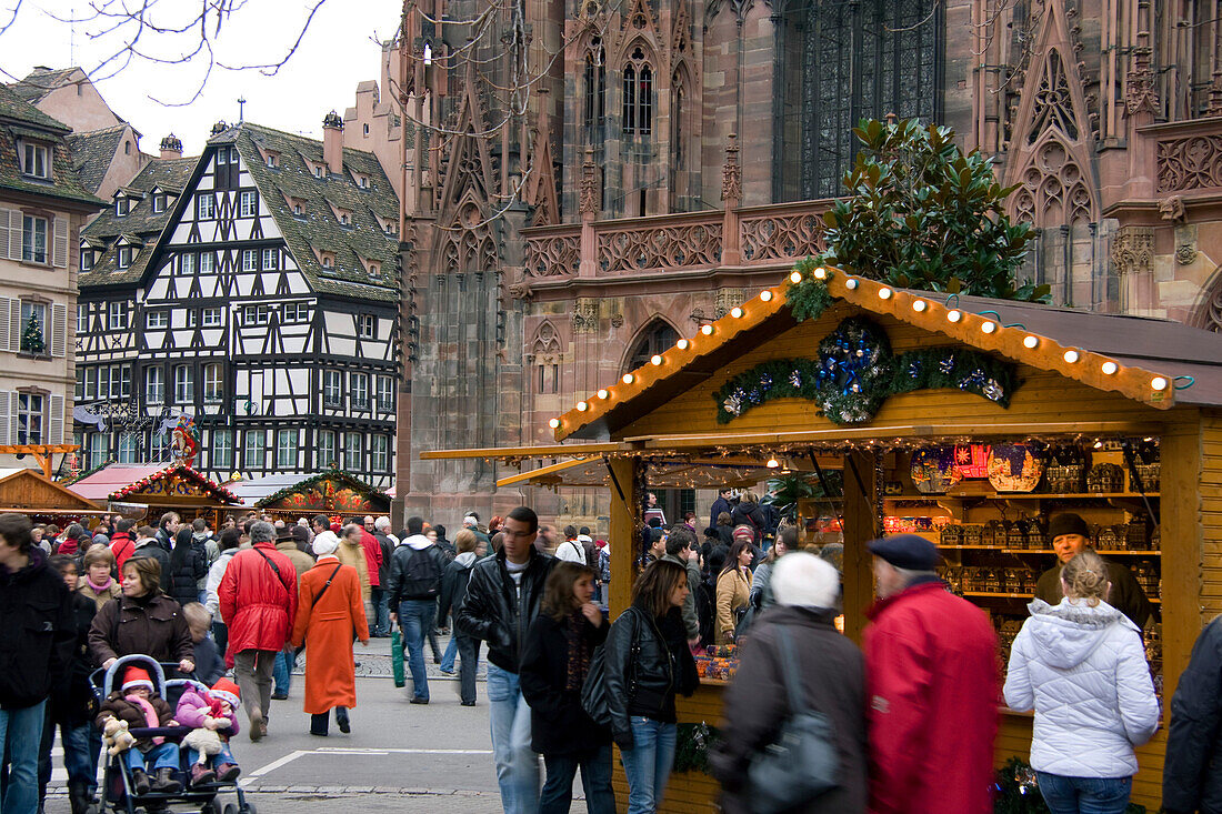 France, Alsace, Bas-Rhin, Strasbourg, Christmas market