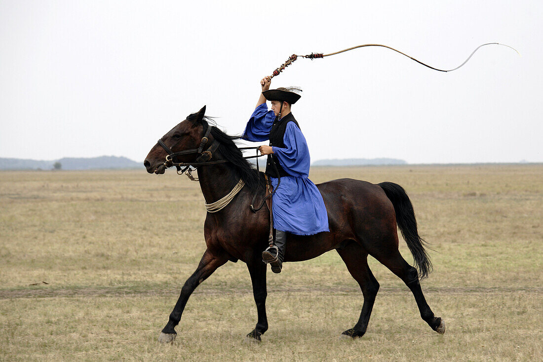 Hungary, Hortobágy, traditional csikós horseman