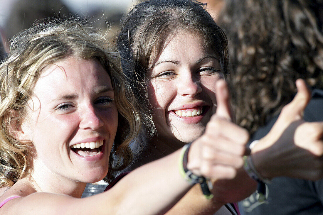 France, Brittany, Finistère, Carhaix-Plouguer, music festival audience