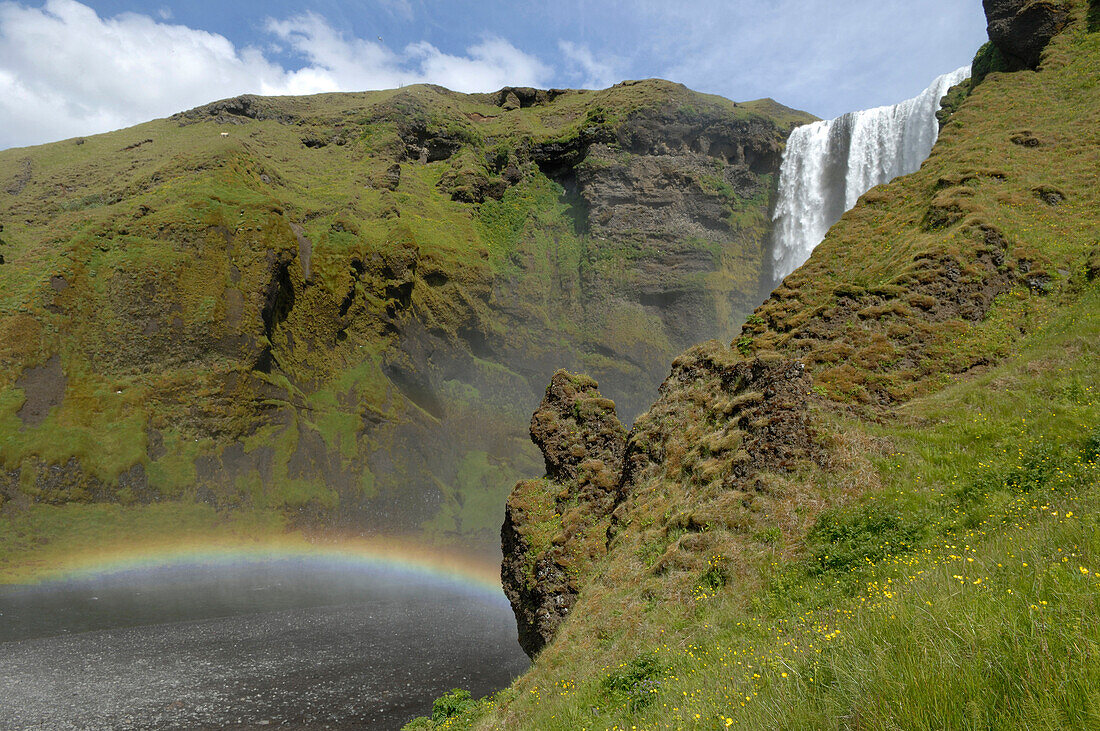 Iceland, Skogafoss waterfall