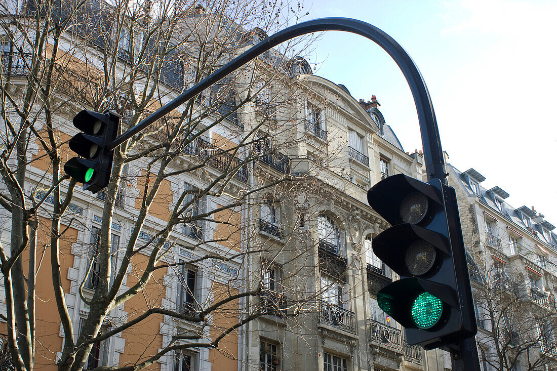 France, Paris, traffic light