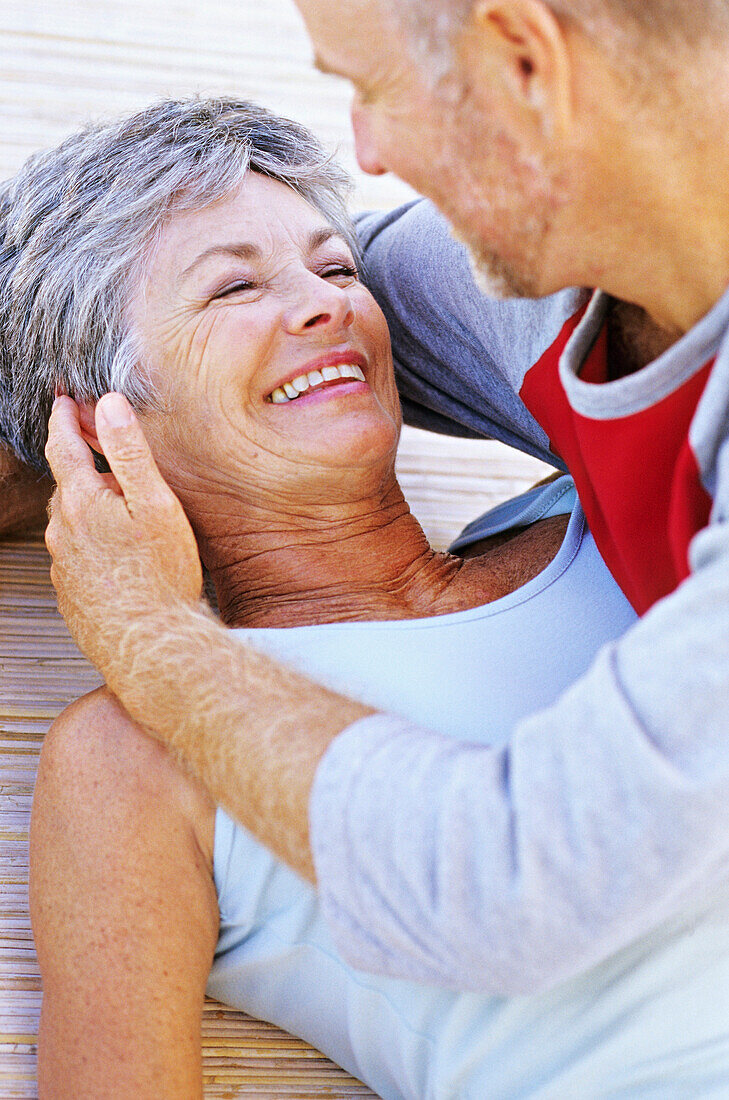 Smiling senior couple